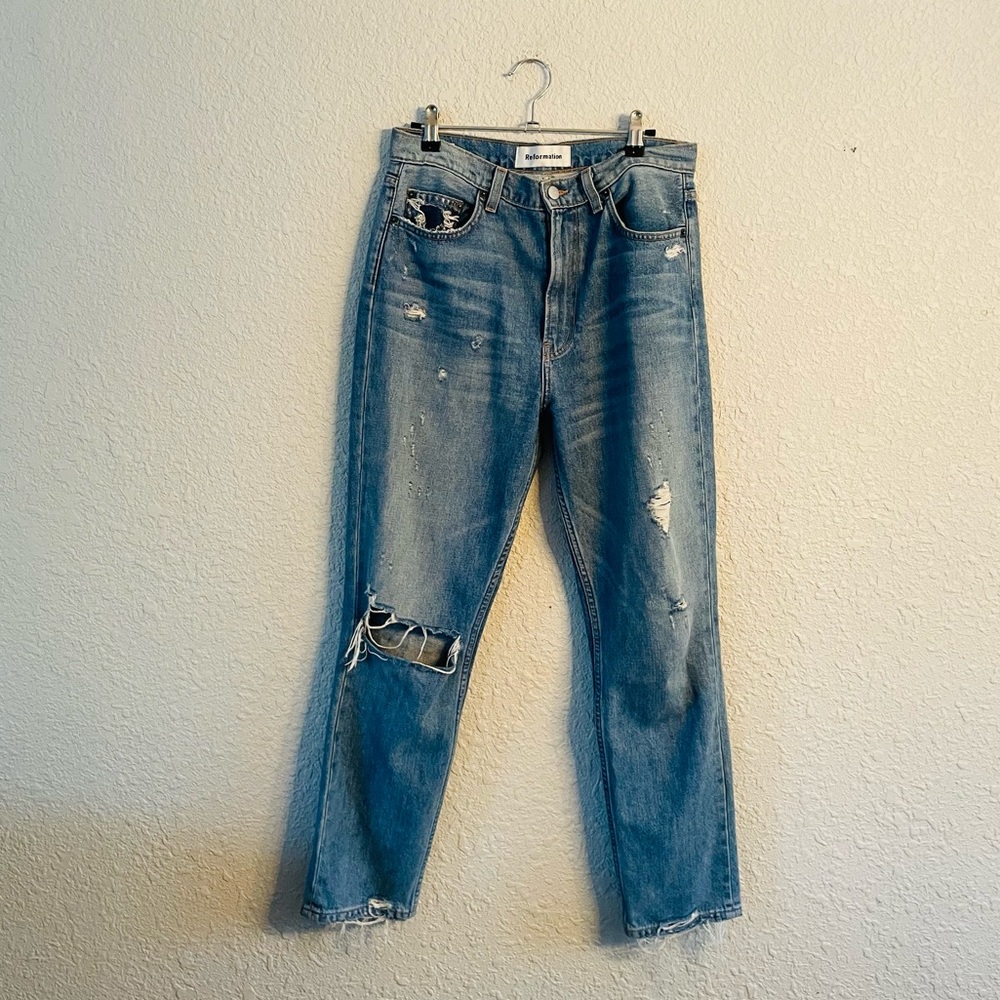 Reformation Julia High Rise Cigarette Jean in Arches